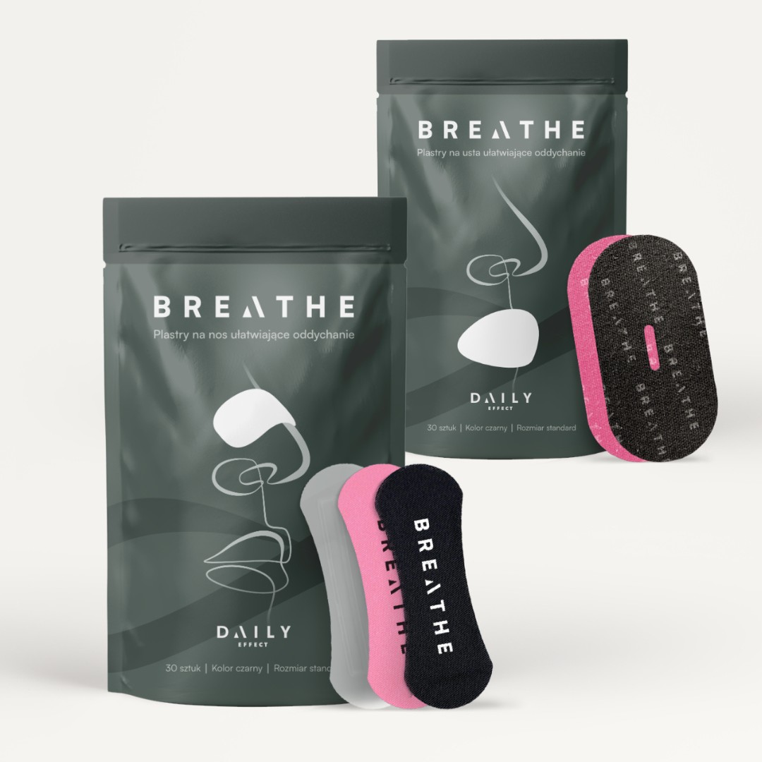 Zestaw plastrów na usta i nos - Daily Breathe